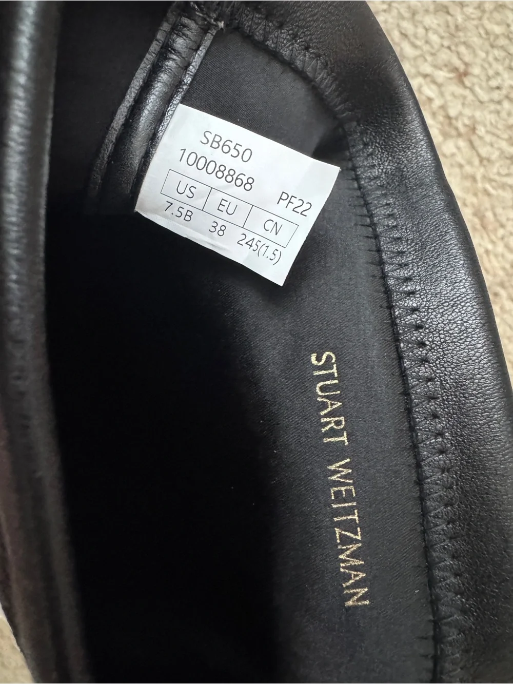 NWT Stuart Weitzman Ultrasturt 100 Black Over-The-Knee Stiletto Boots - US 7.5